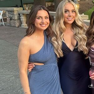 Stylish One-Shoulder Blue Dress